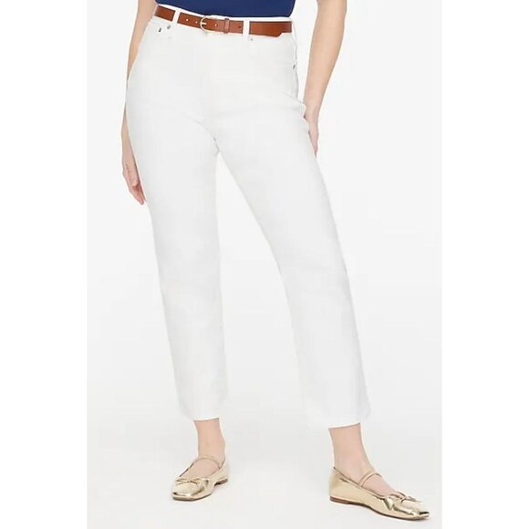 J.Crew Curvy Essential Straight White Jean All Day Stretch Size 31 - Picture 1 of 6